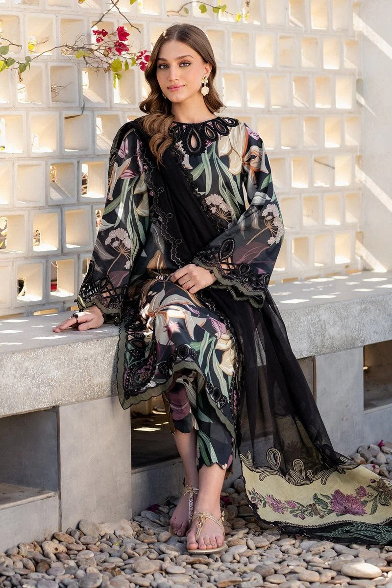 BAROQUE Digital Printed Dhanak 3 Pc Unstitched