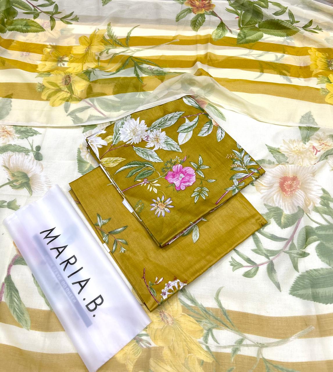 Unstitched MARIA-B Chiffon Dupata 3 Pc
