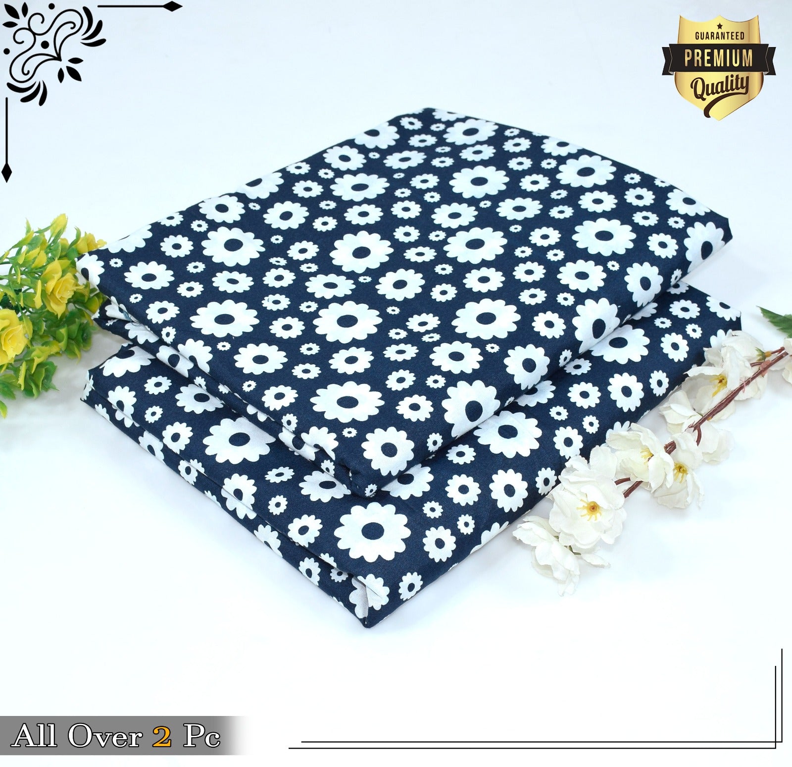 FLORAL COTTON 2PC D-009