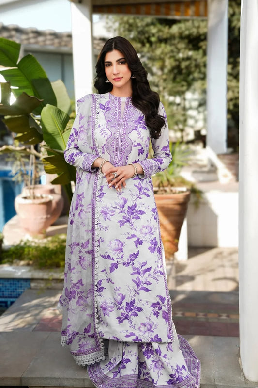 ANEELA'S Digital Printed Dhanak 3 Pc Unstitched