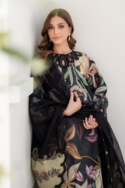 BAROQUE Digital Printed Dhanak 3 Pc Unstitched