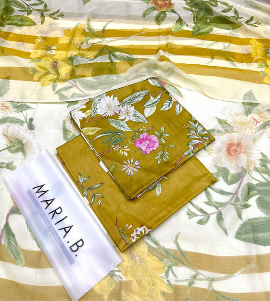 Unstitched MARIA-B Chiffon Dupata 3 Pc