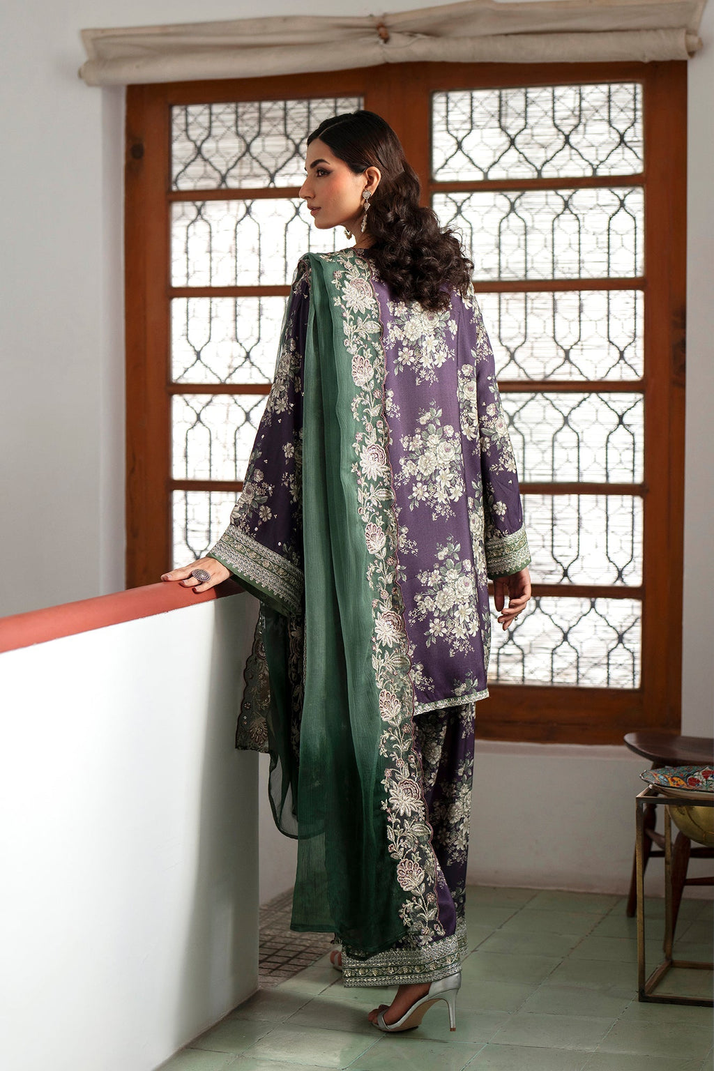 Digital Printed Dhanak 3pc Unstitched D-011