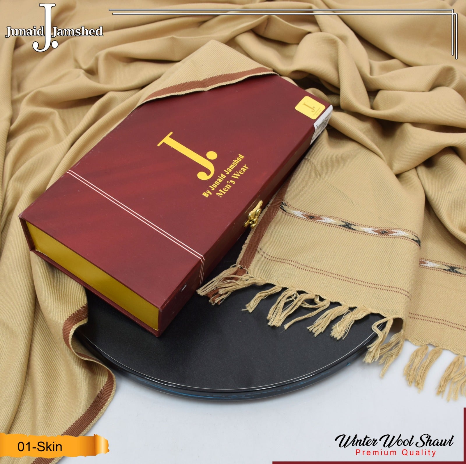 J. Mens Winter Soft Wool Shawl S-001