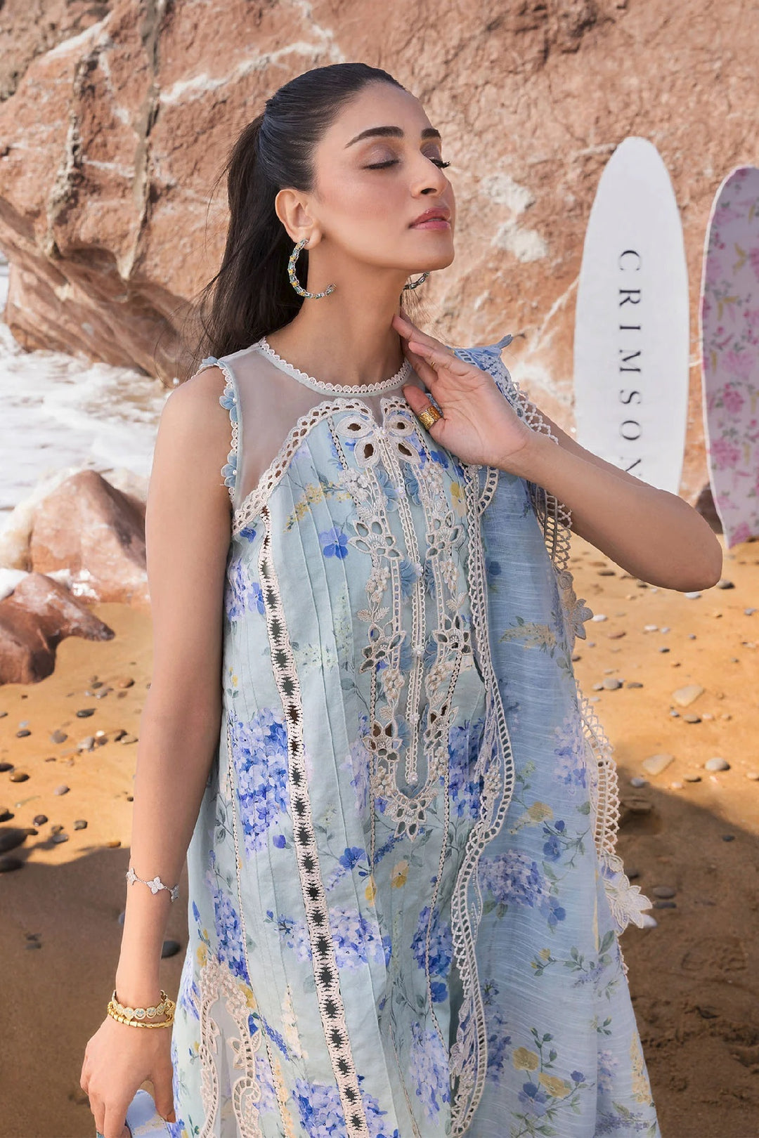 Digital Printed Dhanak 3pc Unstitched D-009