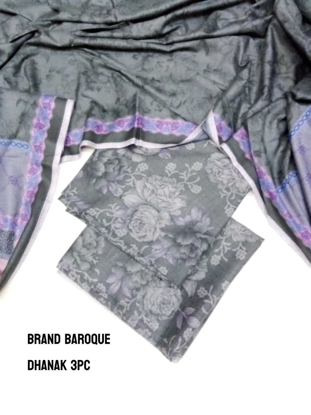 Digital Printed Dhanak 3pc Unstitched D-013