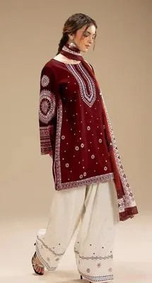 3PC EMBROIDERED SUIT DHANAK ZZ-009