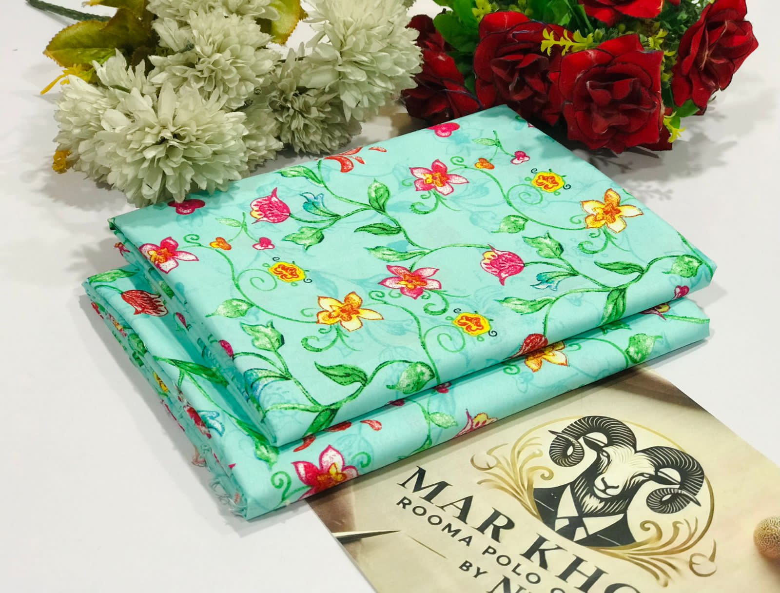 FLORAL COTTON 2PC D-040