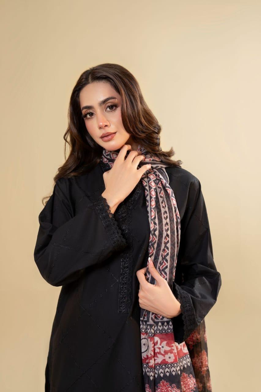 3PC EMBROIDERED SUIT DHANAK ZZ-017