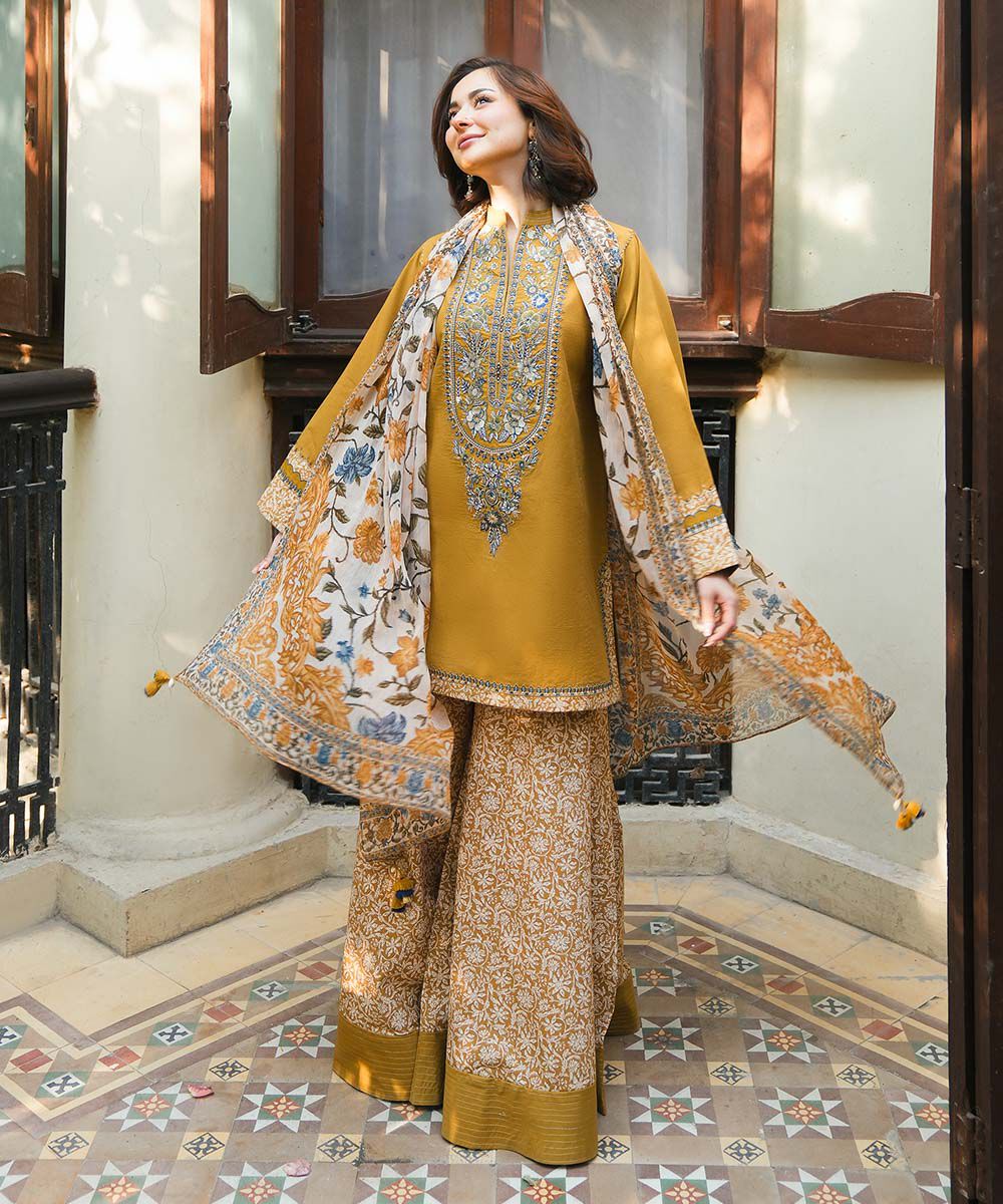 3PC EMBROIDERED SUIT DHANAK ZZ-016