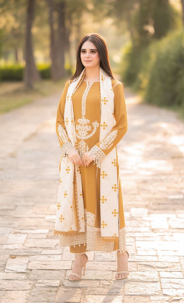 3PC EMBROIDERED SUIT DHANAK ZZ-001