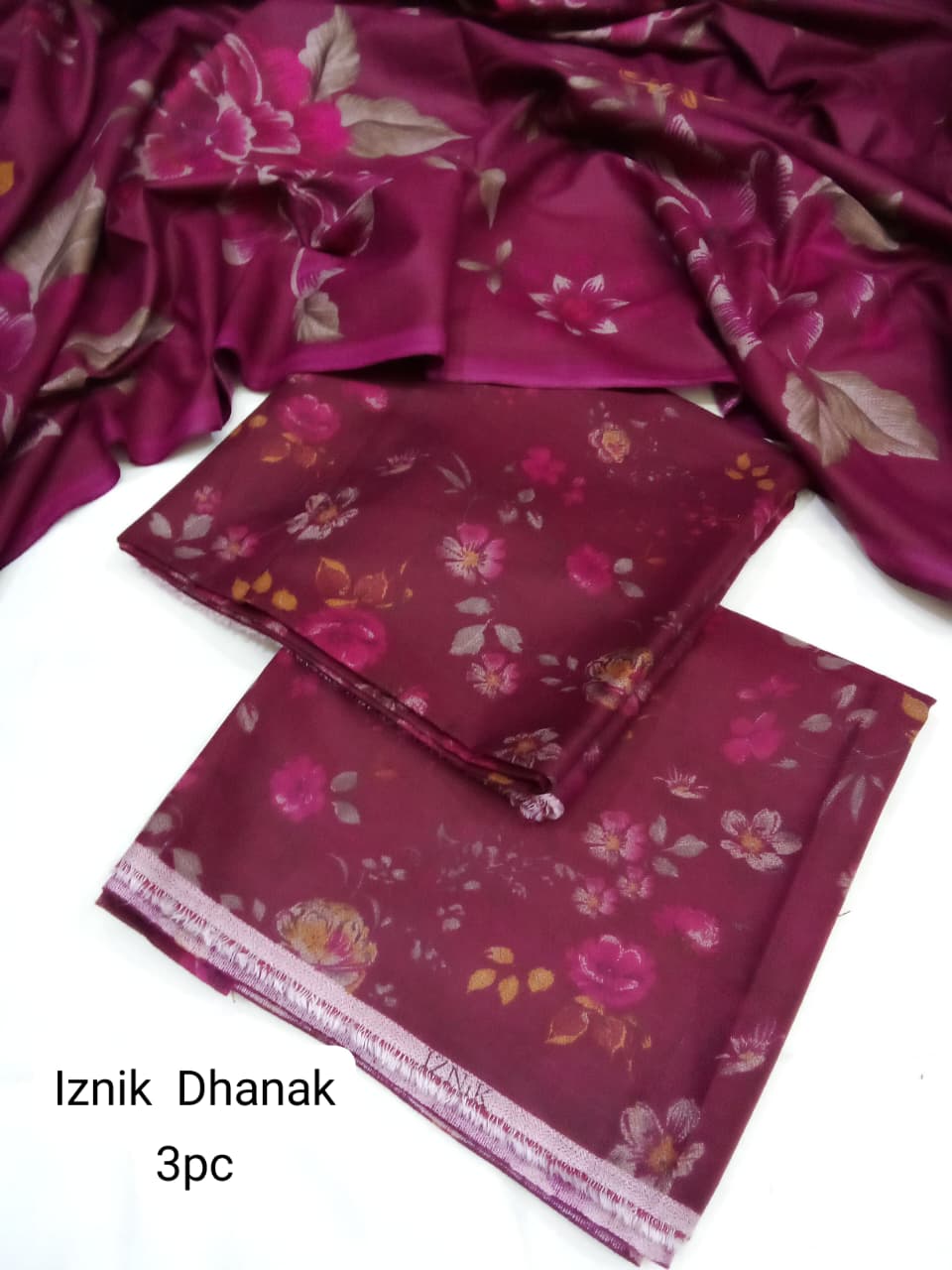 Digital Printed Dhanak 3pc Unstitched D-014