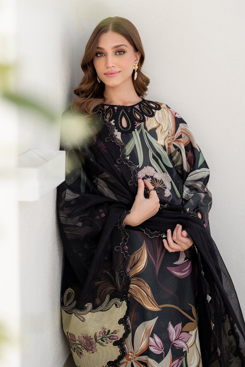 Digital Printed Dhanak 3pc Unstitched D-003