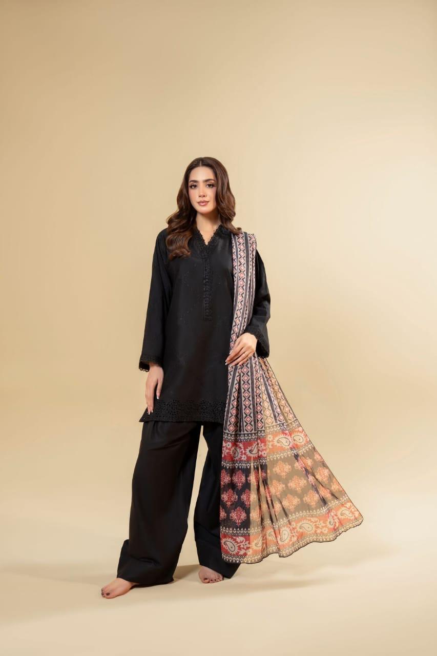 3PC EMBROIDERED SUIT DHANAK ZZ-017