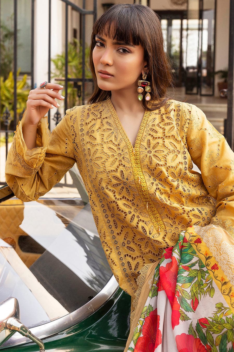 3PC EMBROIDERED SUIT DHANAK ZZ-005