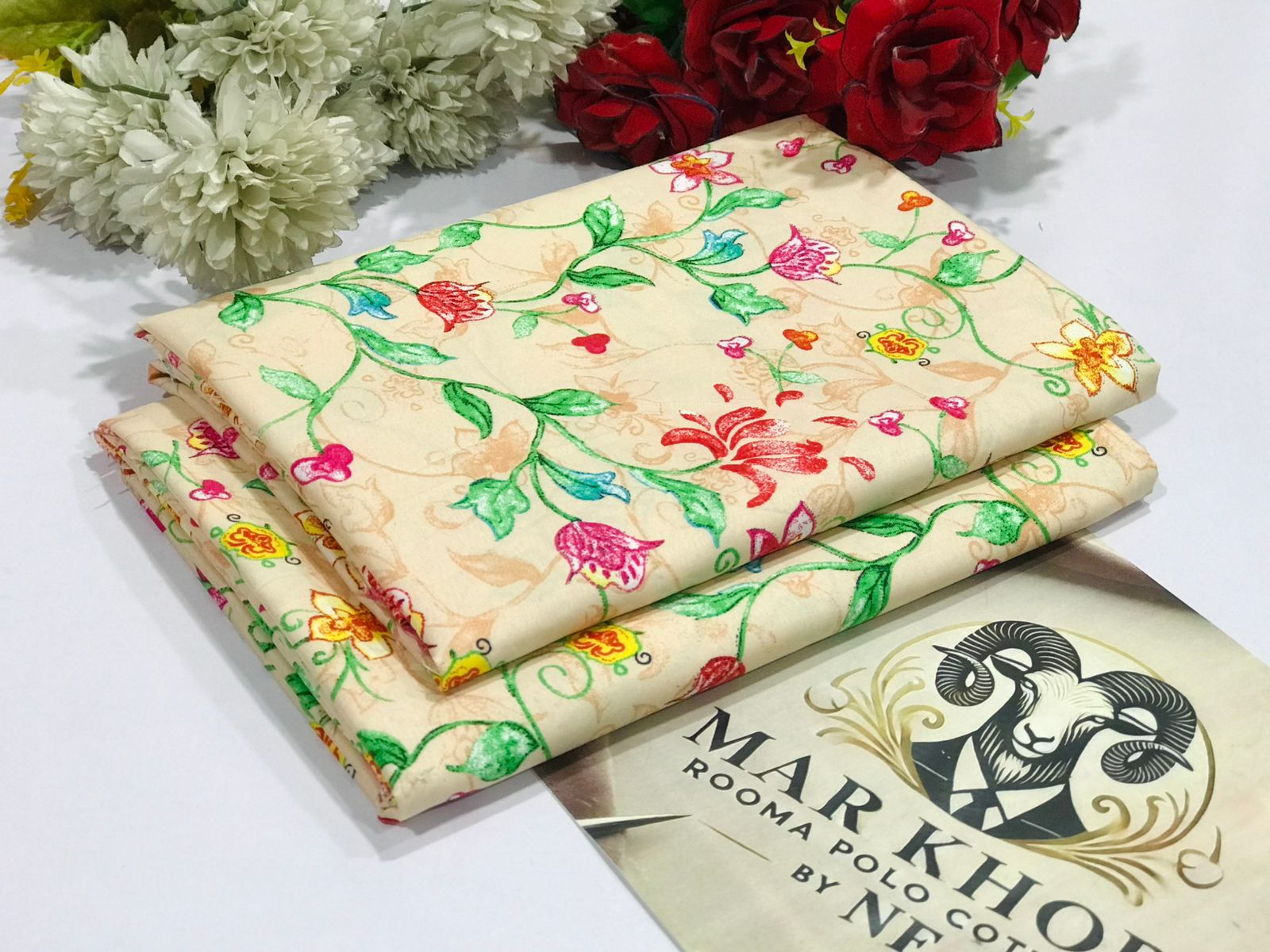 FLORAL COTTON 2PC D-039