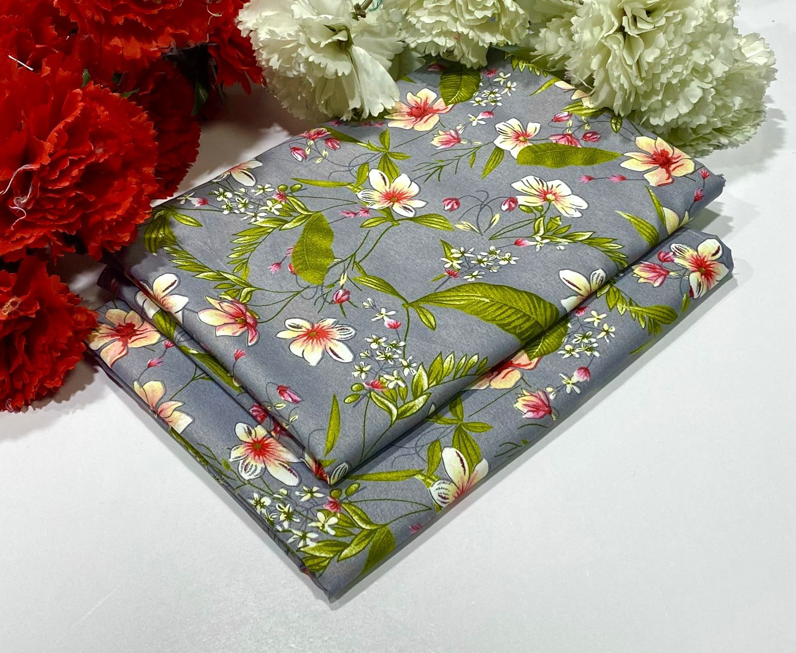 FLORAL COTTON 2PC D-070