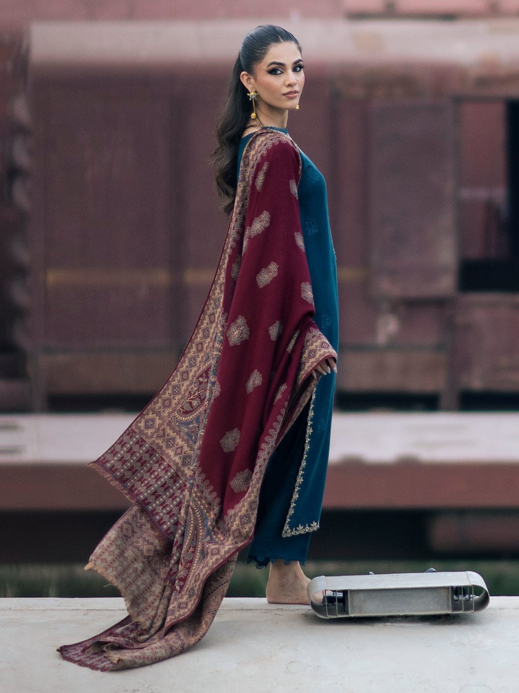 3PC EMBROIDERED SUIT DHANAK ZZ-002